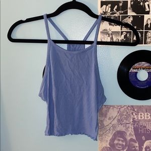 blue tank, barely worn